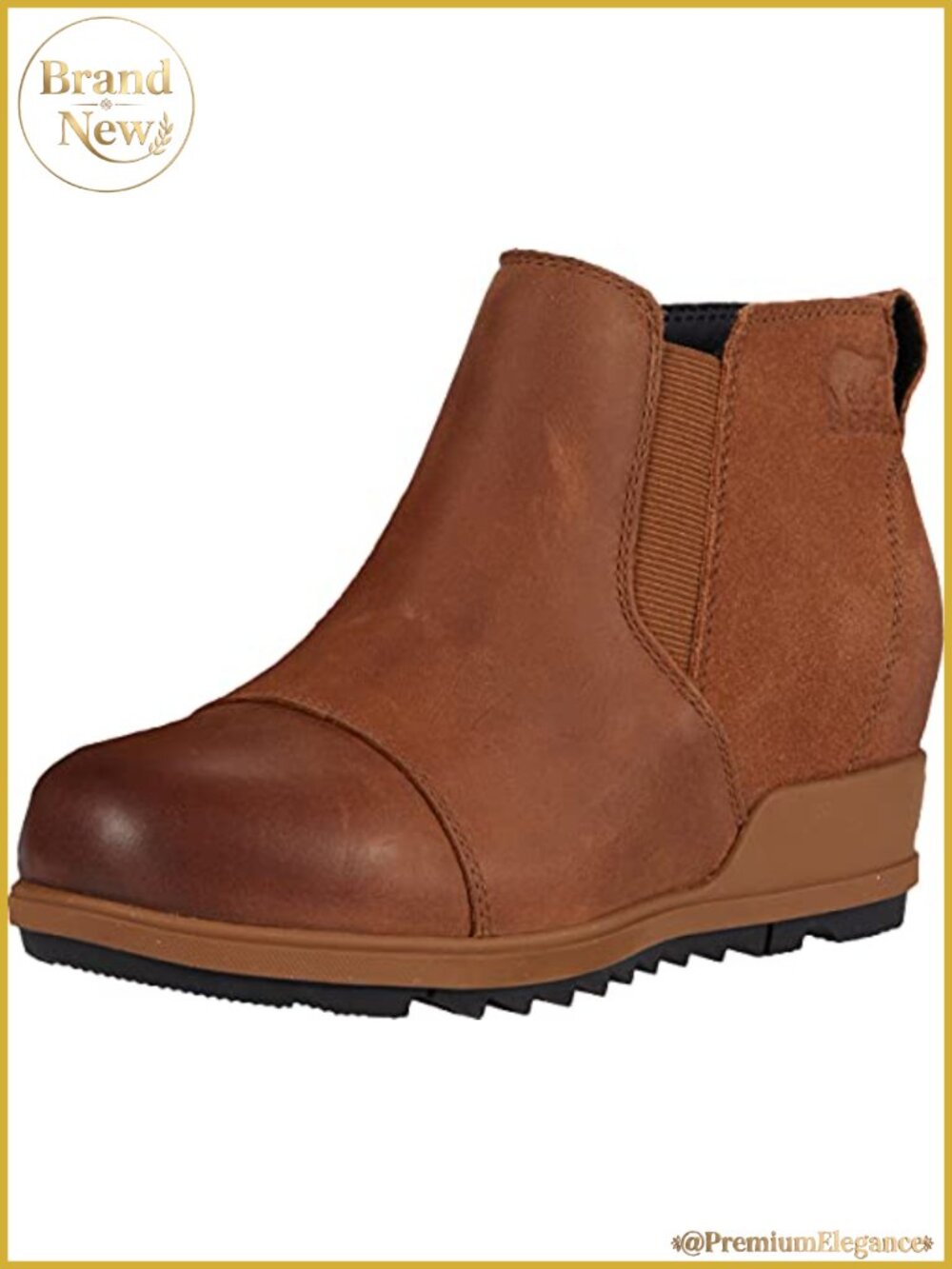 Waterproof Leather Suede Pull-On Ankle Booties Round Toe Casual